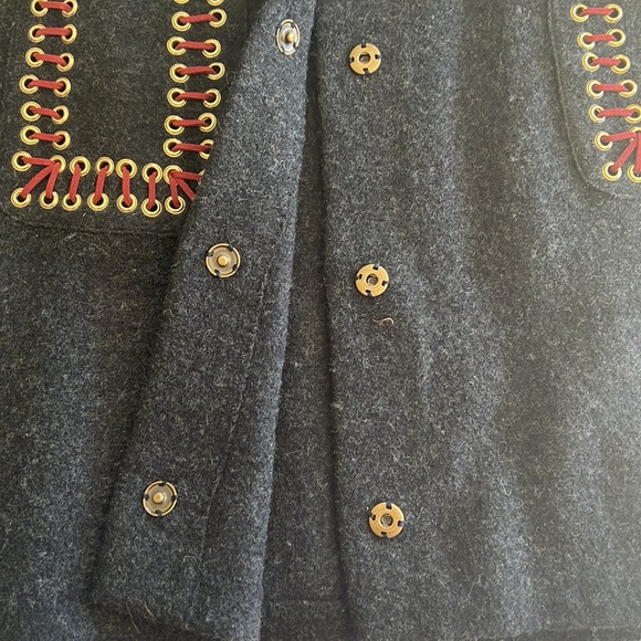 Rosie Neim/ Rosie Neira grey black wool short skirt, size medium - Picture 5 of 9